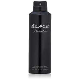 Kenneth Cole Black All Over Body Spray for Men, Aromatic Woody Fragrance, Notes of Watermint, Mandarin, Cedar, and Musk, Long-Lasting Cologne, 6.0 Fl. Oz
